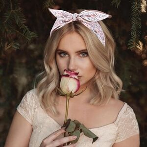 Pink Paisley Bow Tie Headband Western Boho Glam